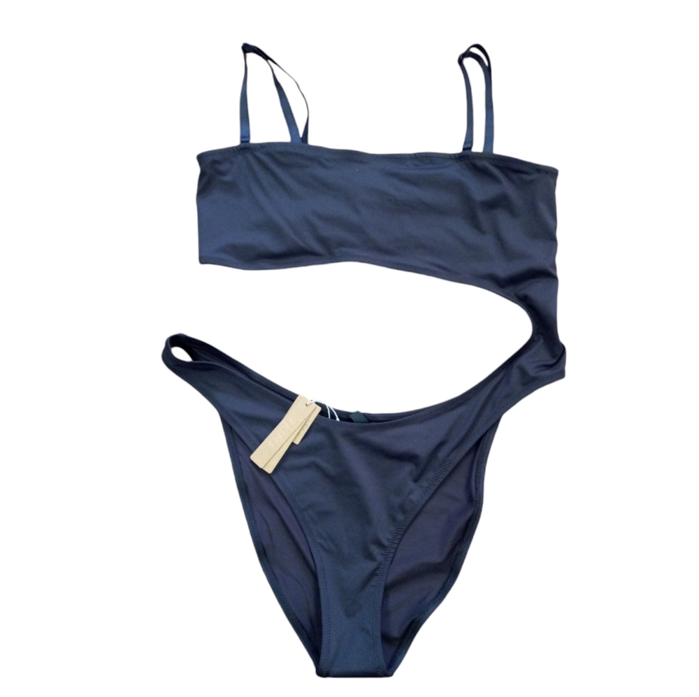 NWT Skims 2X strapless monokini onyx on piece swim